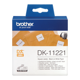 Brother Square Paper Label Roll 23mm x 23mm 1000 labels - DK11221